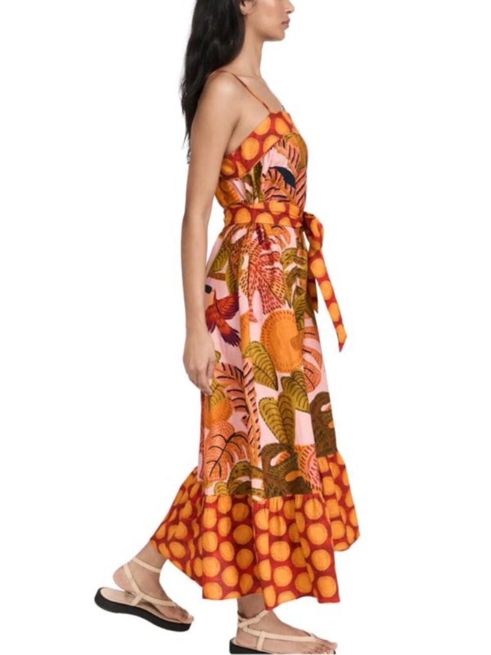 Farm Rio Summer Dream Ruffle Hem Maxi Dress - Picture 2 of 5